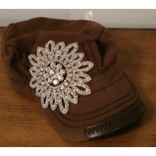 Olive & Pique Hat With Jewel Flower  eb-24277959